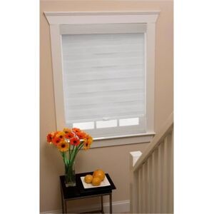 Cordless Celestial Sheer Double Layered Shade, White - 33 x 72 in.